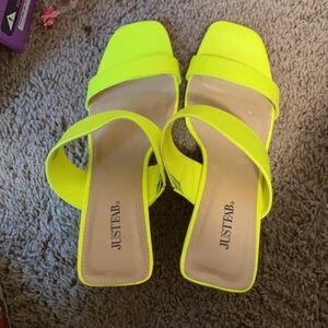 JustFab Neon Yellow Women's Sandals